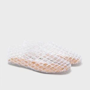 NWOT Clear Mesh Slip-On Shoes